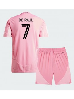 Inter Miami Rodrigo De Paul #7 Heimtrikotsatz für Kinder 2026-27 Kurzarm (+ Kurze Hosen)